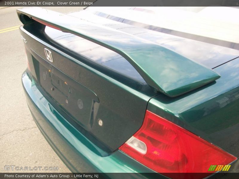 Clover Green / Beige 2001 Honda Civic EX Coupe