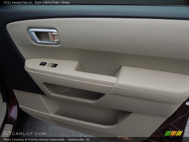 Dark Cherry Pearl / Beige 2011 Honda Pilot LX
