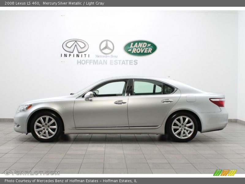 Mercury Silver Metallic / Light Gray 2008 Lexus LS 460