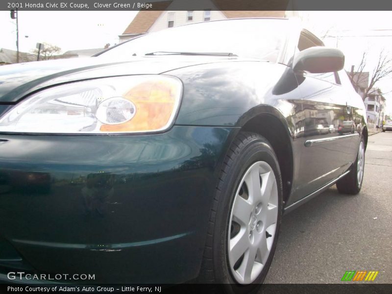 Clover Green / Beige 2001 Honda Civic EX Coupe