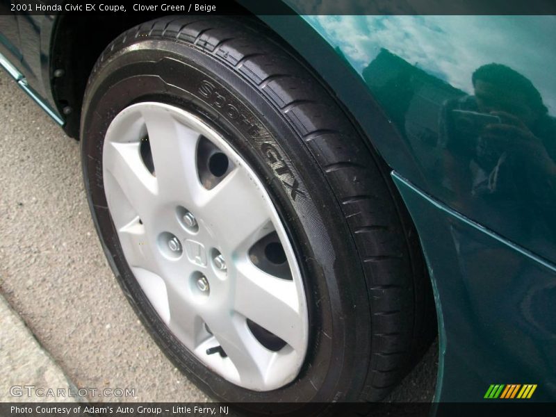 Clover Green / Beige 2001 Honda Civic EX Coupe