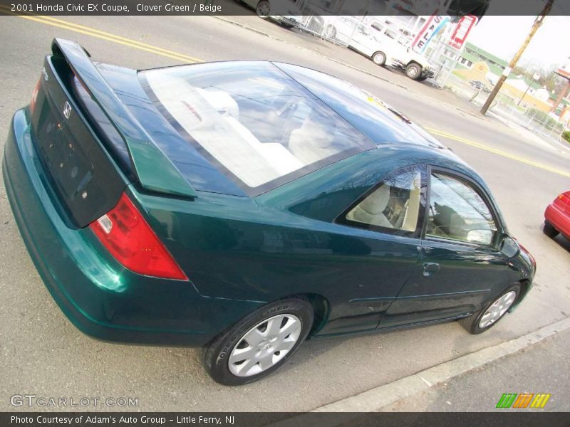 Clover Green / Beige 2001 Honda Civic EX Coupe