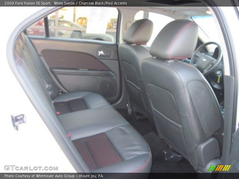 White Suede / Charcoal Black/Red Accents 2009 Ford Fusion SE Sport