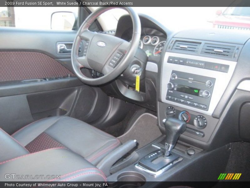White Suede / Charcoal Black/Red Accents 2009 Ford Fusion SE Sport