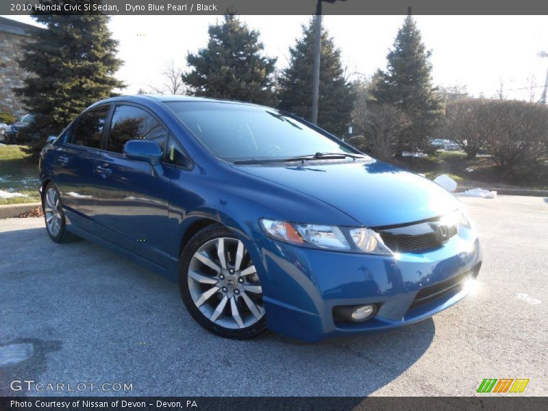 Dyno Blue Pearl / Black 2010 Honda Civic Si Sedan