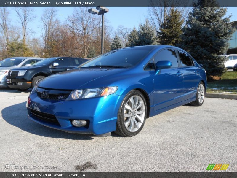 Dyno Blue Pearl / Black 2010 Honda Civic Si Sedan