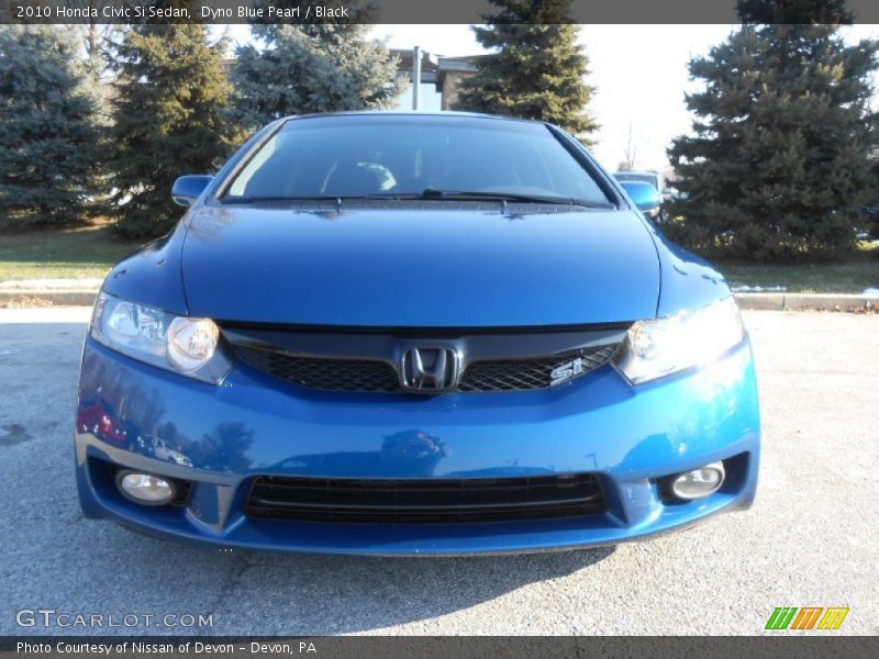Dyno Blue Pearl / Black 2010 Honda Civic Si Sedan