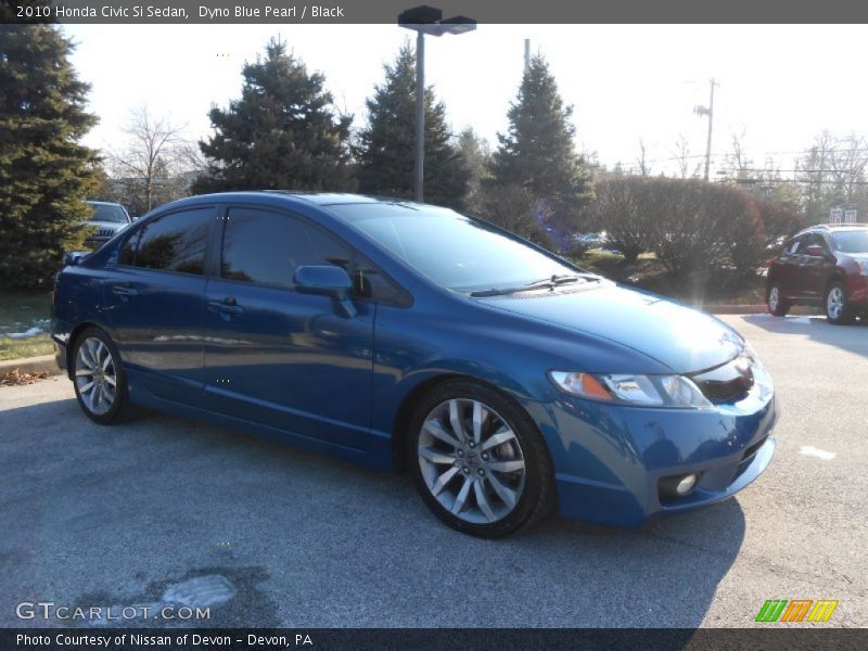 Dyno Blue Pearl / Black 2010 Honda Civic Si Sedan