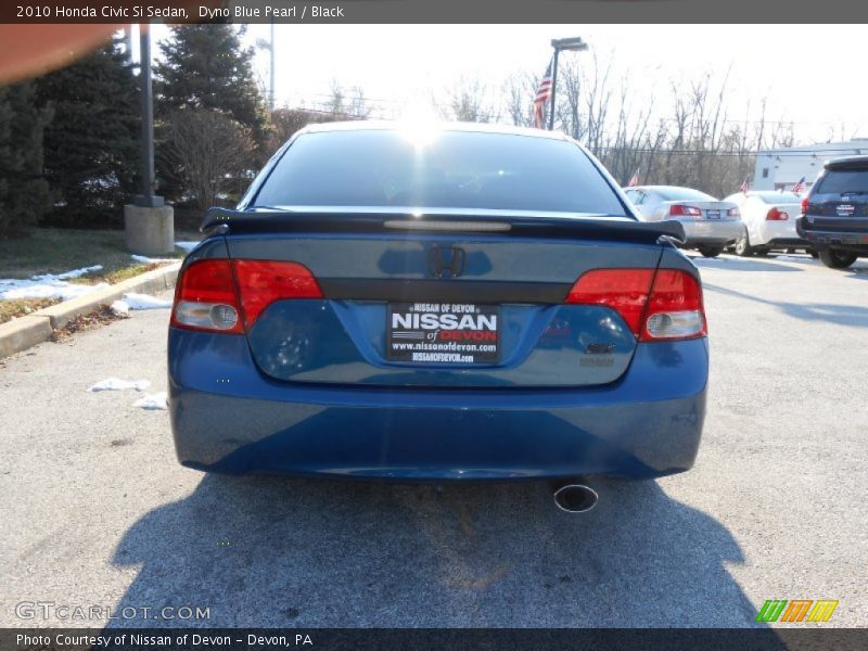 Dyno Blue Pearl / Black 2010 Honda Civic Si Sedan