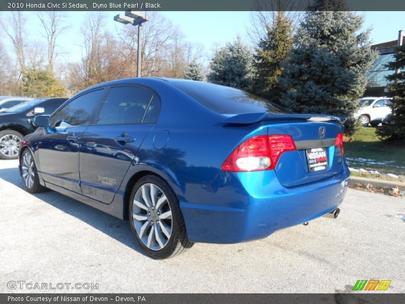 Dyno Blue Pearl / Black 2010 Honda Civic Si Sedan