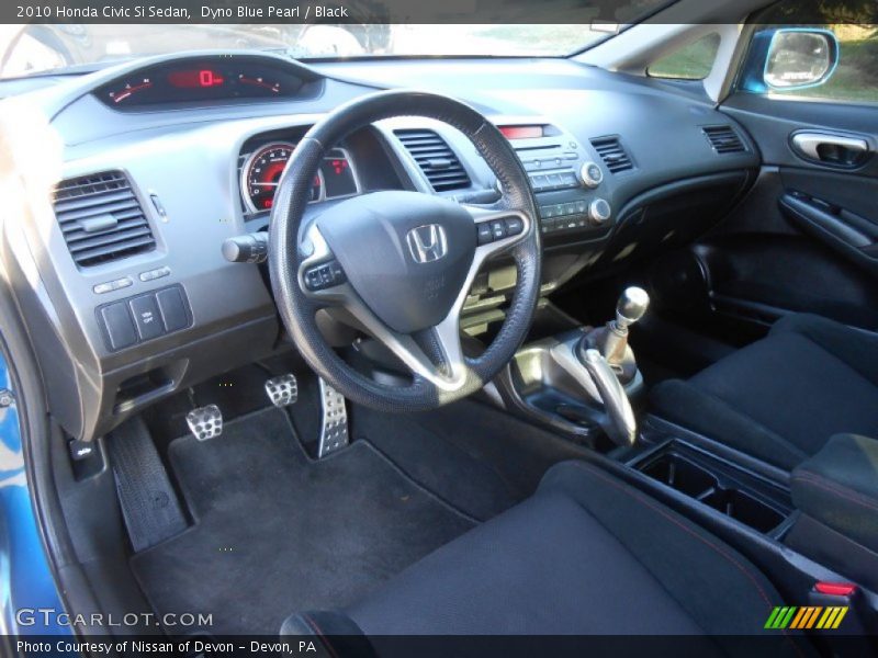 Dyno Blue Pearl / Black 2010 Honda Civic Si Sedan