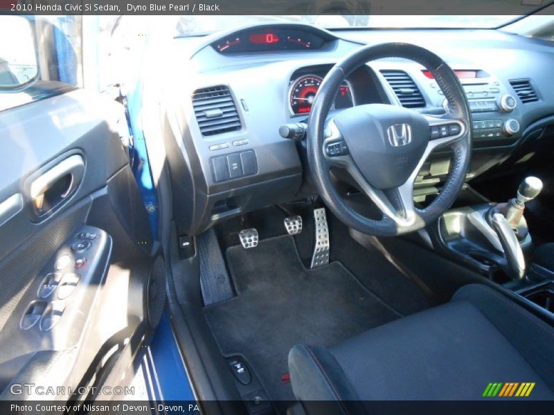 Dyno Blue Pearl / Black 2010 Honda Civic Si Sedan
