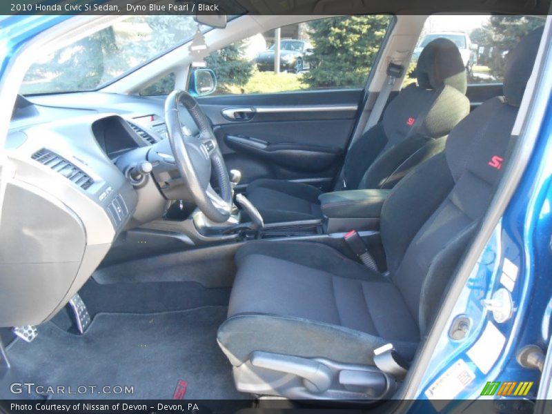 Dyno Blue Pearl / Black 2010 Honda Civic Si Sedan