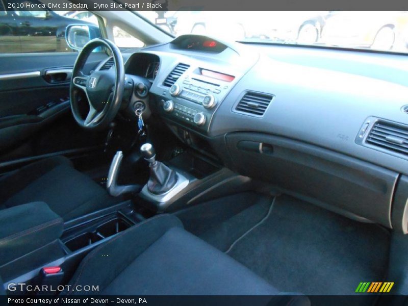 Dyno Blue Pearl / Black 2010 Honda Civic Si Sedan