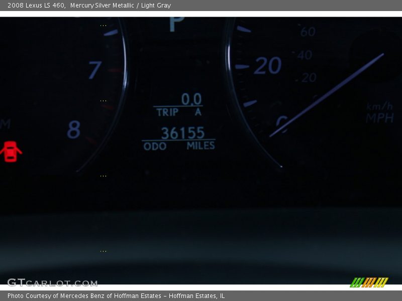 Mercury Silver Metallic / Light Gray 2008 Lexus LS 460