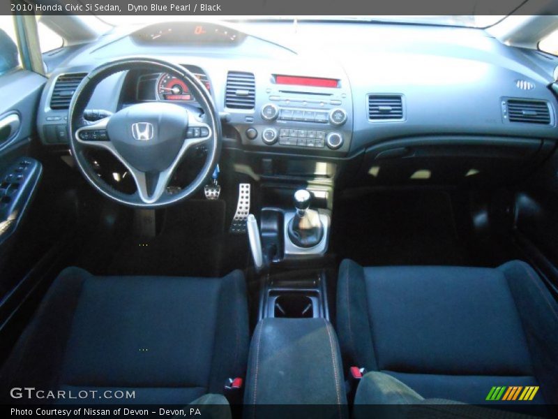 Dyno Blue Pearl / Black 2010 Honda Civic Si Sedan