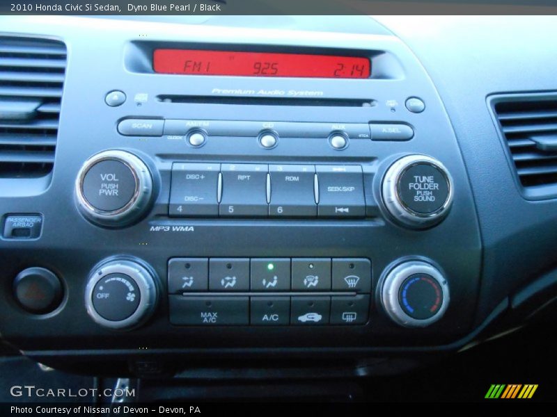 Dyno Blue Pearl / Black 2010 Honda Civic Si Sedan