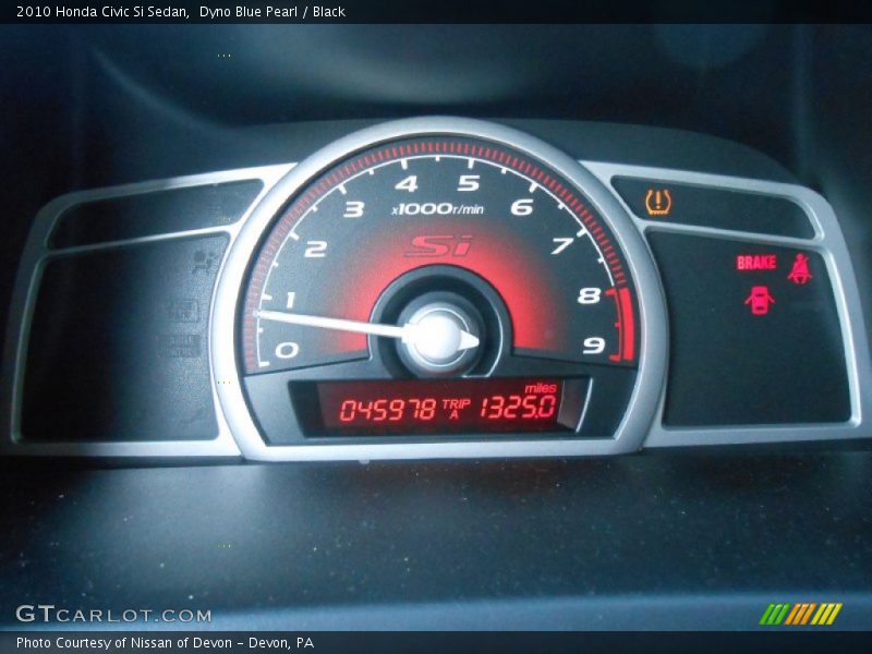 Dyno Blue Pearl / Black 2010 Honda Civic Si Sedan