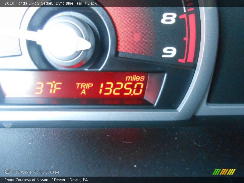 Dyno Blue Pearl / Black 2010 Honda Civic Si Sedan