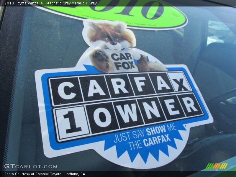 Magnetic Gray Metallic / Gray 2010 Toyota Venza I4