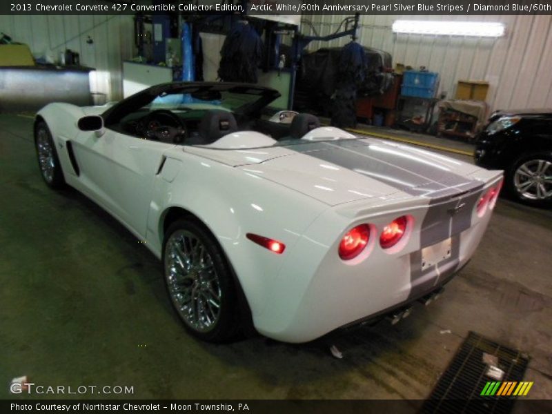 Arctic White/60th Anniversary Pearl Silver Blue Stripes / Diamond Blue/60th Anniversary Design Package 2013 Chevrolet Corvette 427 Convertible Collector Edition