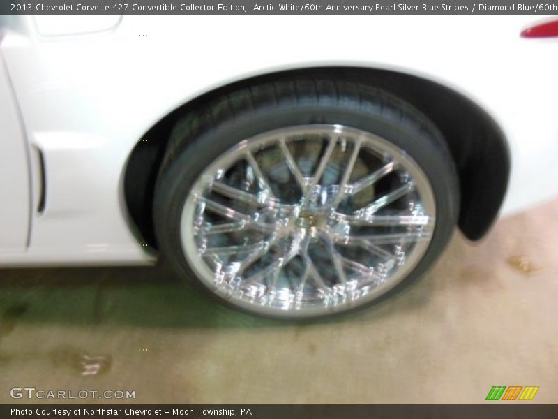 Arctic White/60th Anniversary Pearl Silver Blue Stripes / Diamond Blue/60th Anniversary Design Package 2013 Chevrolet Corvette 427 Convertible Collector Edition