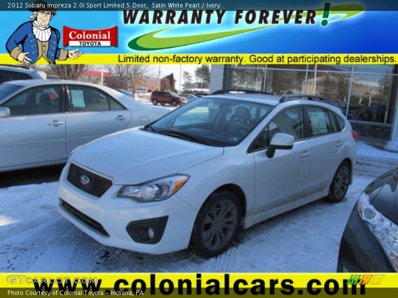 Satin White Pearl / Ivory 2012 Subaru Impreza 2.0i Sport Limited 5 Door