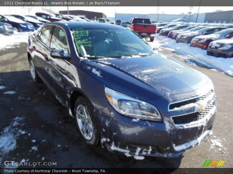 Atlantis Blue Metallic / Jet Black/Titanium 2013 Chevrolet Malibu LS