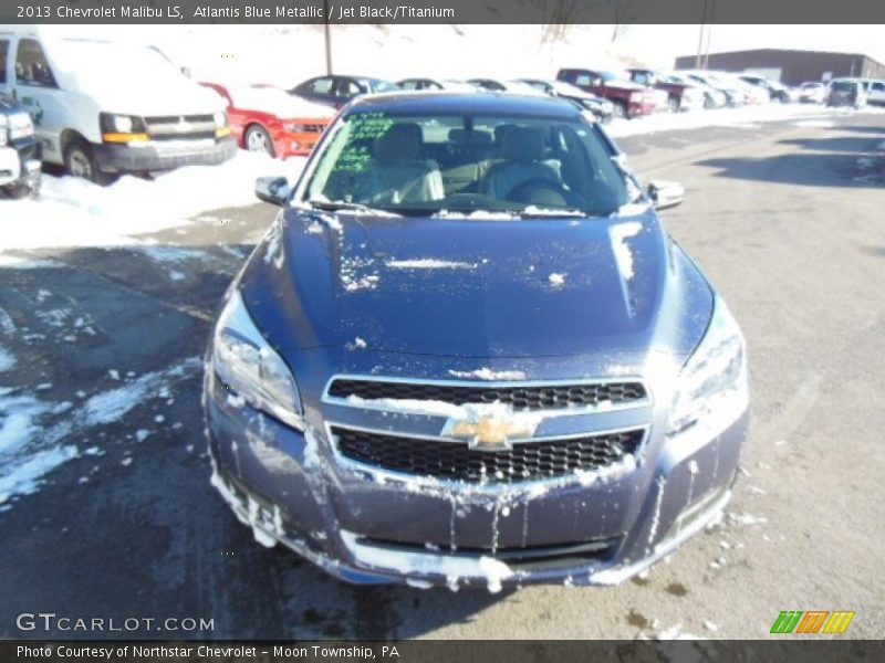 Atlantis Blue Metallic / Jet Black/Titanium 2013 Chevrolet Malibu LS