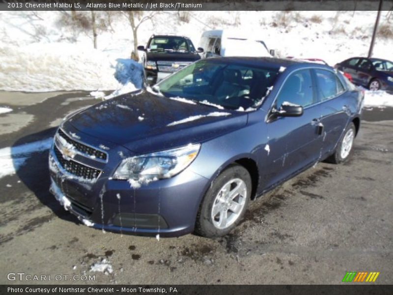 Atlantis Blue Metallic / Jet Black/Titanium 2013 Chevrolet Malibu LS