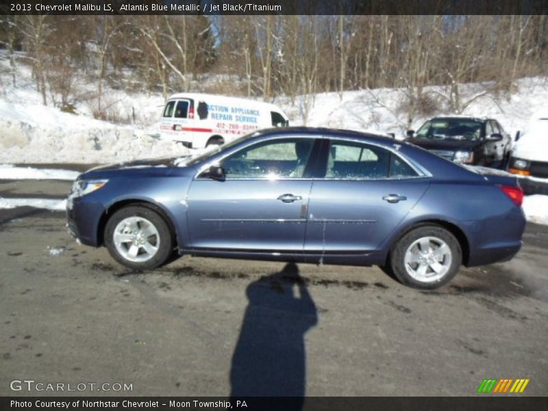 Atlantis Blue Metallic / Jet Black/Titanium 2013 Chevrolet Malibu LS