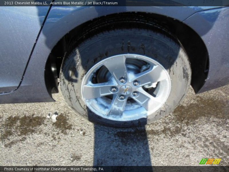 Atlantis Blue Metallic / Jet Black/Titanium 2013 Chevrolet Malibu LS