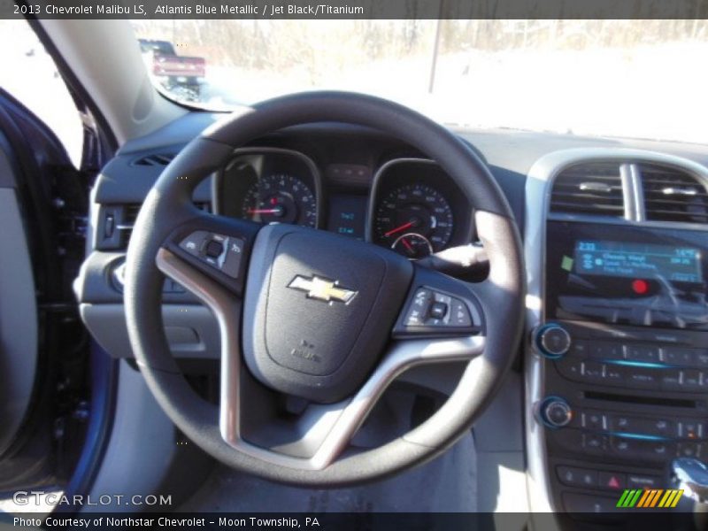 Atlantis Blue Metallic / Jet Black/Titanium 2013 Chevrolet Malibu LS