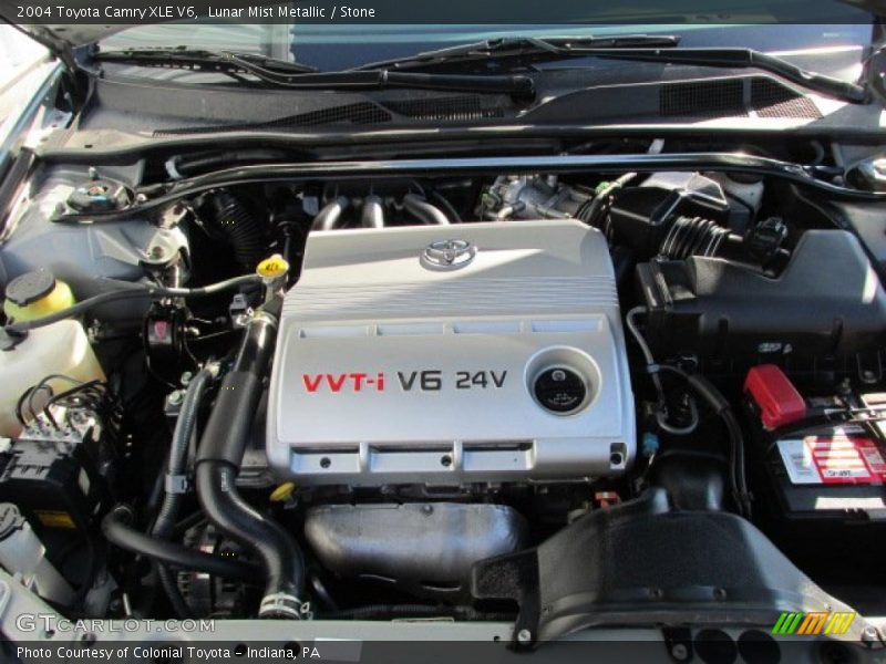 Lunar Mist Metallic / Stone 2004 Toyota Camry XLE V6