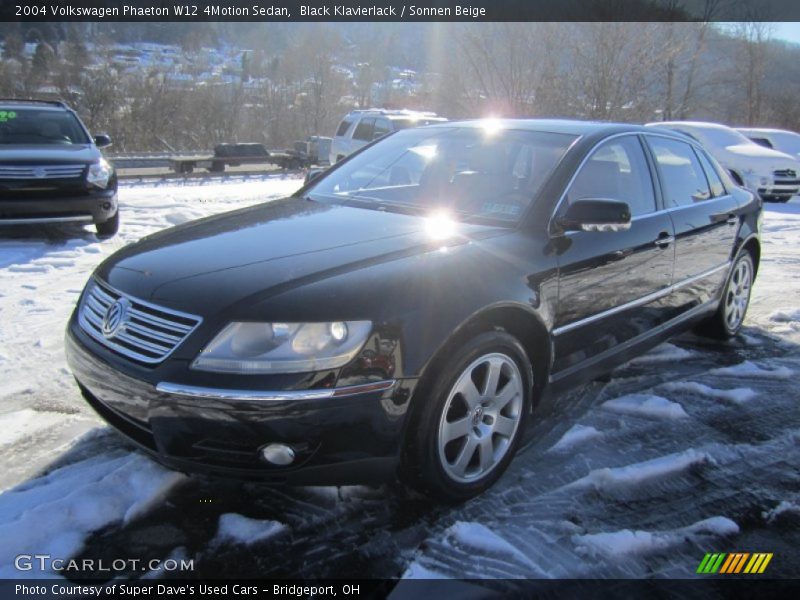 Black Klavierlack / Sonnen Beige 2004 Volkswagen Phaeton W12 4Motion Sedan