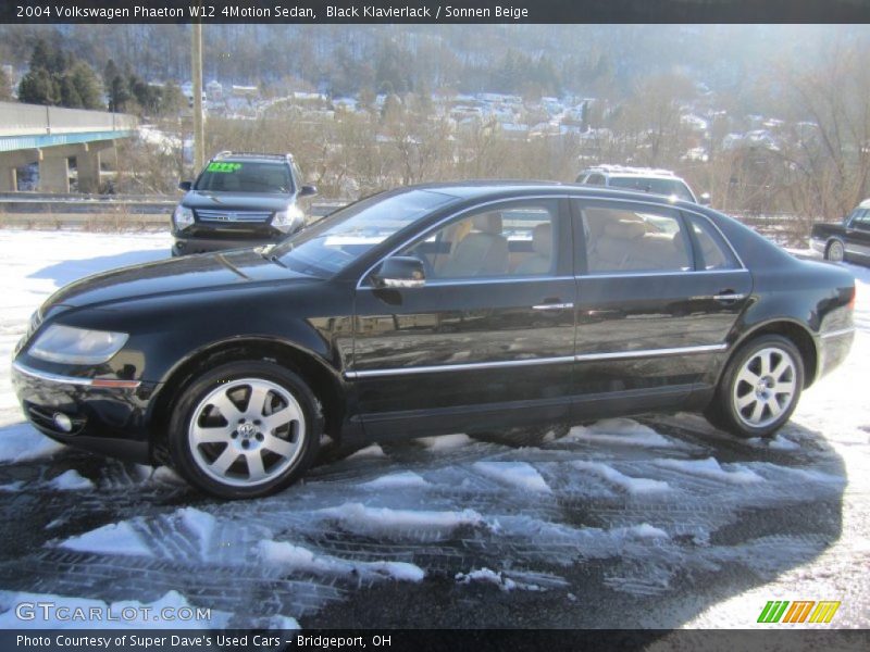 Black Klavierlack / Sonnen Beige 2004 Volkswagen Phaeton W12 4Motion Sedan