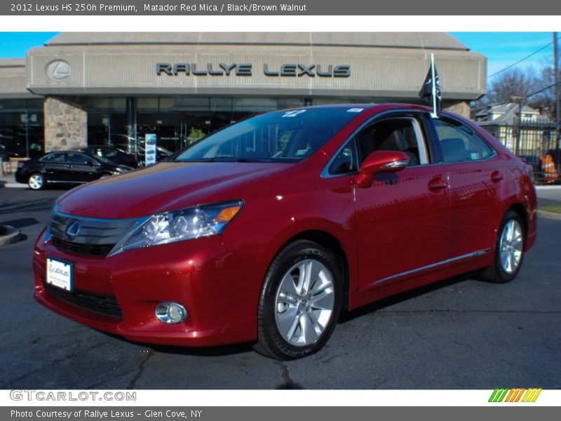 Matador Red Mica / Black/Brown Walnut 2012 Lexus HS 250h Premium