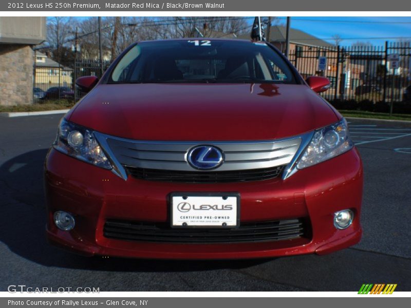 Matador Red Mica / Black/Brown Walnut 2012 Lexus HS 250h Premium