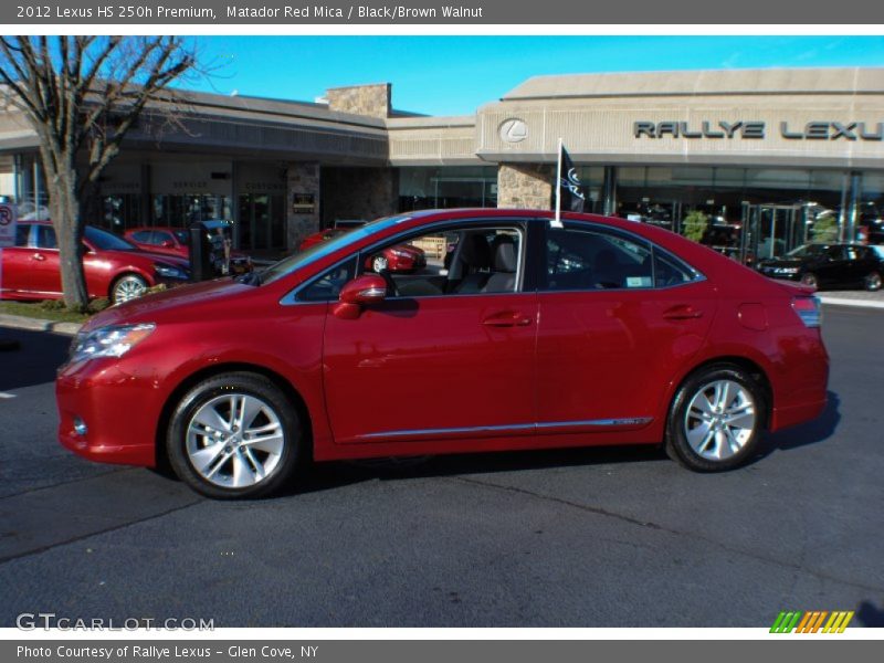 Matador Red Mica / Black/Brown Walnut 2012 Lexus HS 250h Premium