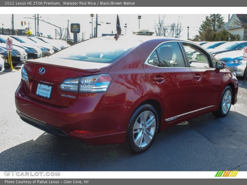Matador Red Mica / Black/Brown Walnut 2012 Lexus HS 250h Premium