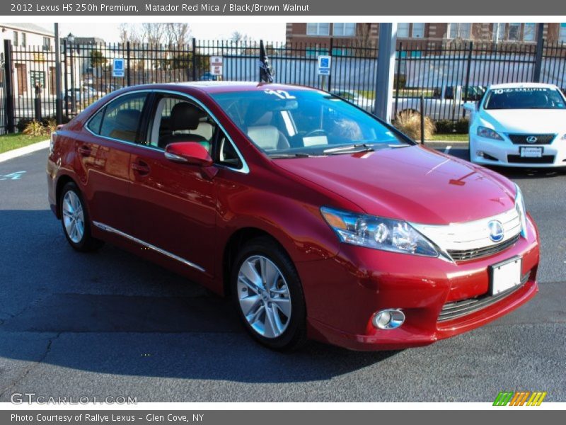 Matador Red Mica / Black/Brown Walnut 2012 Lexus HS 250h Premium