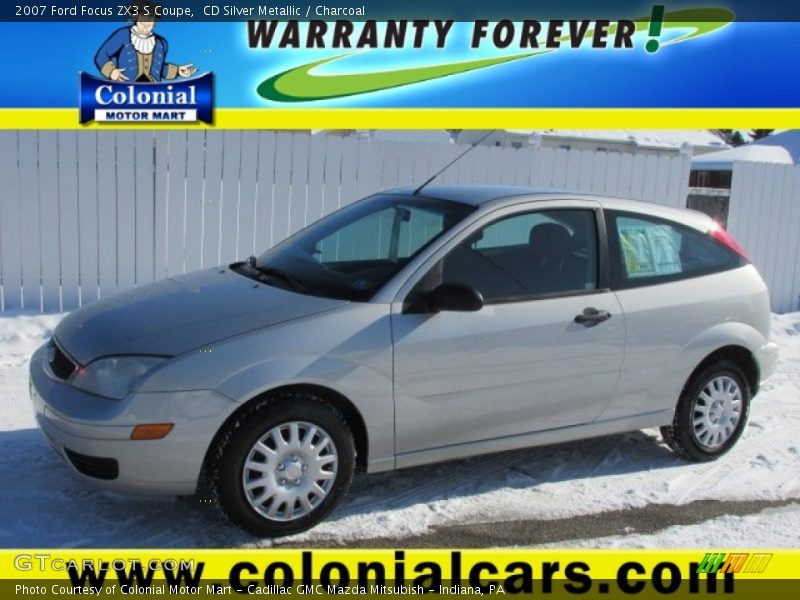 CD Silver Metallic / Charcoal 2007 Ford Focus ZX3 S Coupe