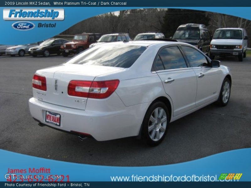 White Platinum Tri-Coat / Dark Charcoal 2009 Lincoln MKZ Sedan