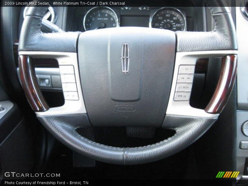 White Platinum Tri-Coat / Dark Charcoal 2009 Lincoln MKZ Sedan