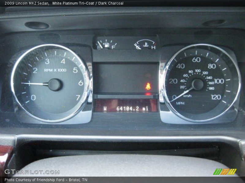 White Platinum Tri-Coat / Dark Charcoal 2009 Lincoln MKZ Sedan