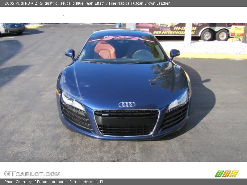Mugello Blue Pearl Effect / Fine Nappa Tuscan Brown Leather 2009 Audi R8 4.2 FSI quattro
