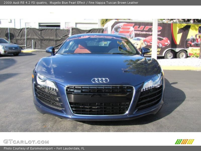 Mugello Blue Pearl Effect / Fine Nappa Tuscan Brown Leather 2009 Audi R8 4.2 FSI quattro