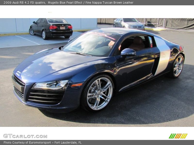 Mugello Blue Pearl Effect / Fine Nappa Tuscan Brown Leather 2009 Audi R8 4.2 FSI quattro