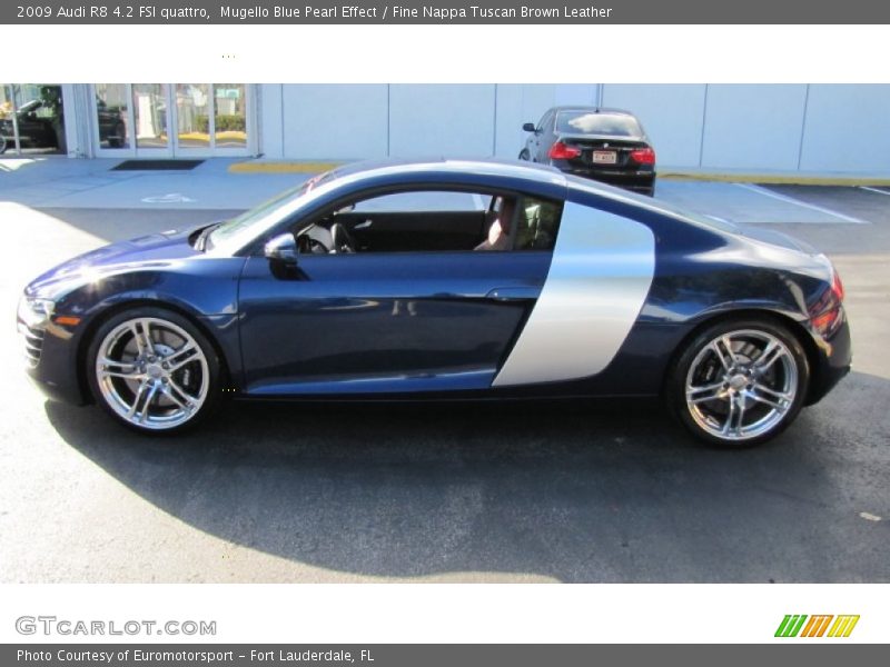 Mugello Blue Pearl Effect / Fine Nappa Tuscan Brown Leather 2009 Audi R8 4.2 FSI quattro
