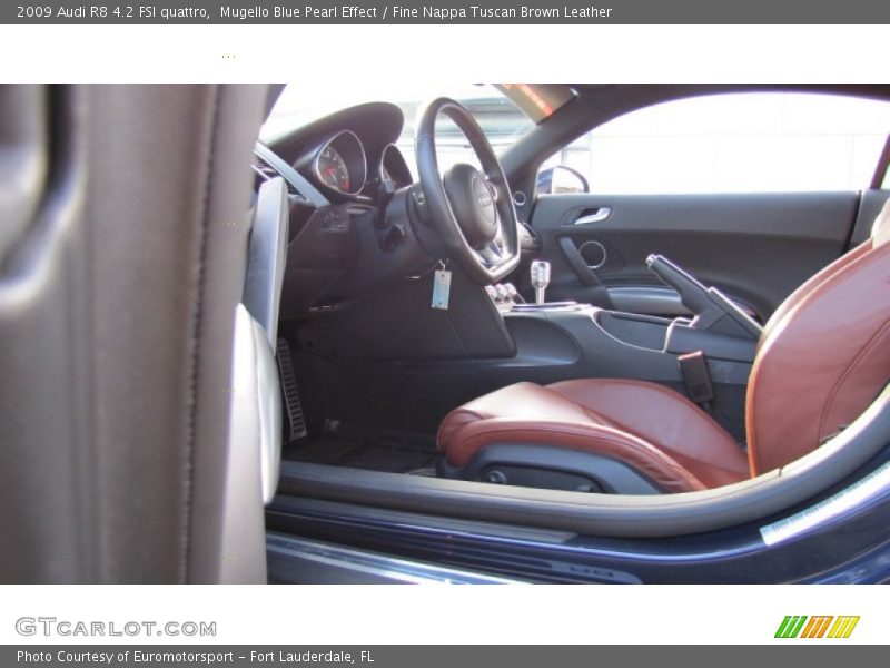 Mugello Blue Pearl Effect / Fine Nappa Tuscan Brown Leather 2009 Audi R8 4.2 FSI quattro